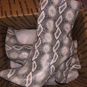 Snakeskin Booties
